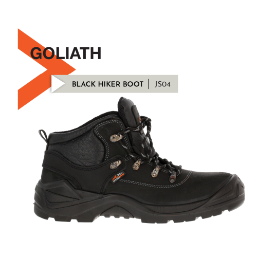 GOLIATH JS04R Black Hiker Safety Boot S2 STC PU/PU SRC